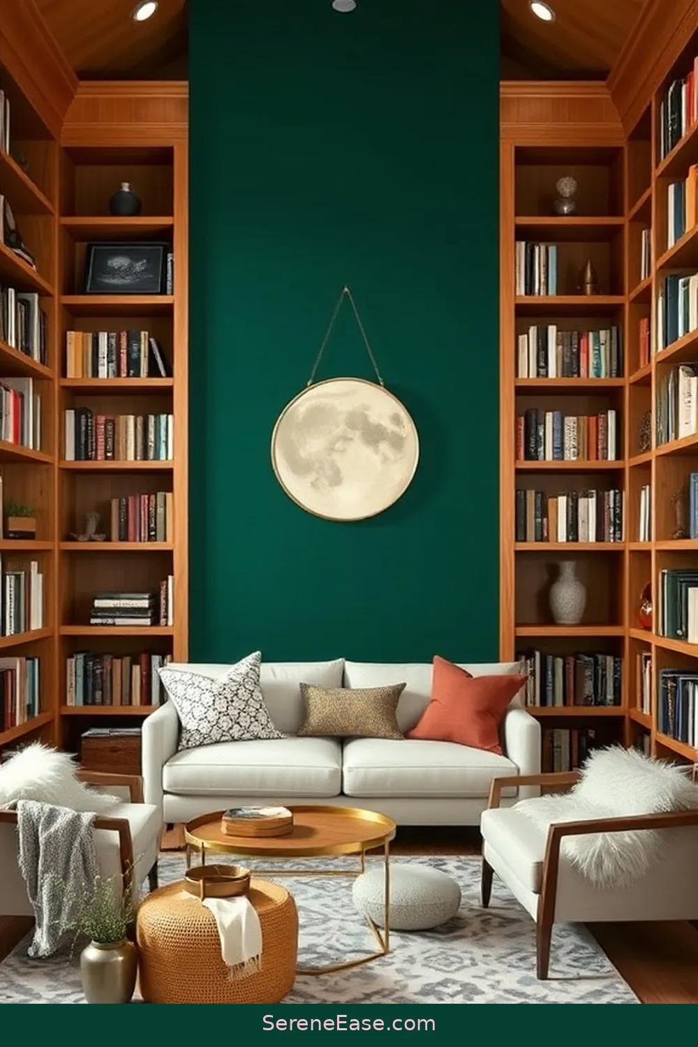 17 Ways to Incorporate Jewel Tones in Modern Farmhouse Library Style ...