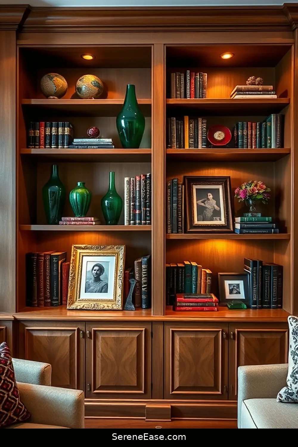 17 Ways to Incorporate Jewel Tones in Modern Farmhouse Library Style ...