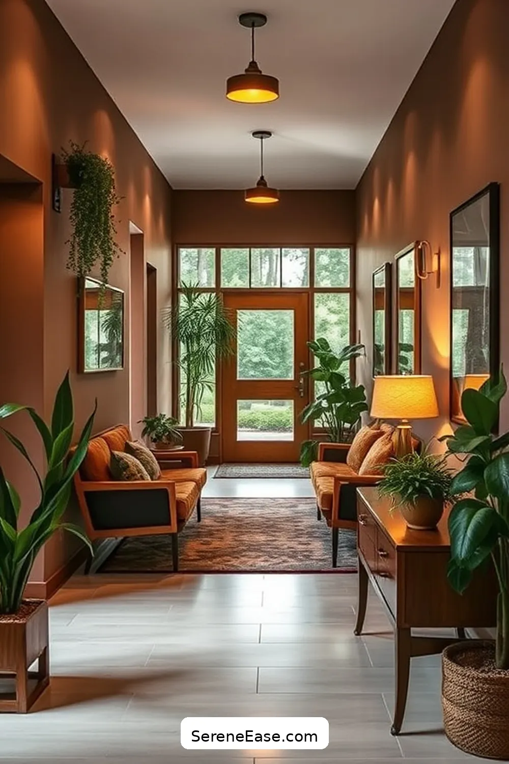 21 Ways to Incorporate Earth Tones in Mid-Century Modern Hallways ...