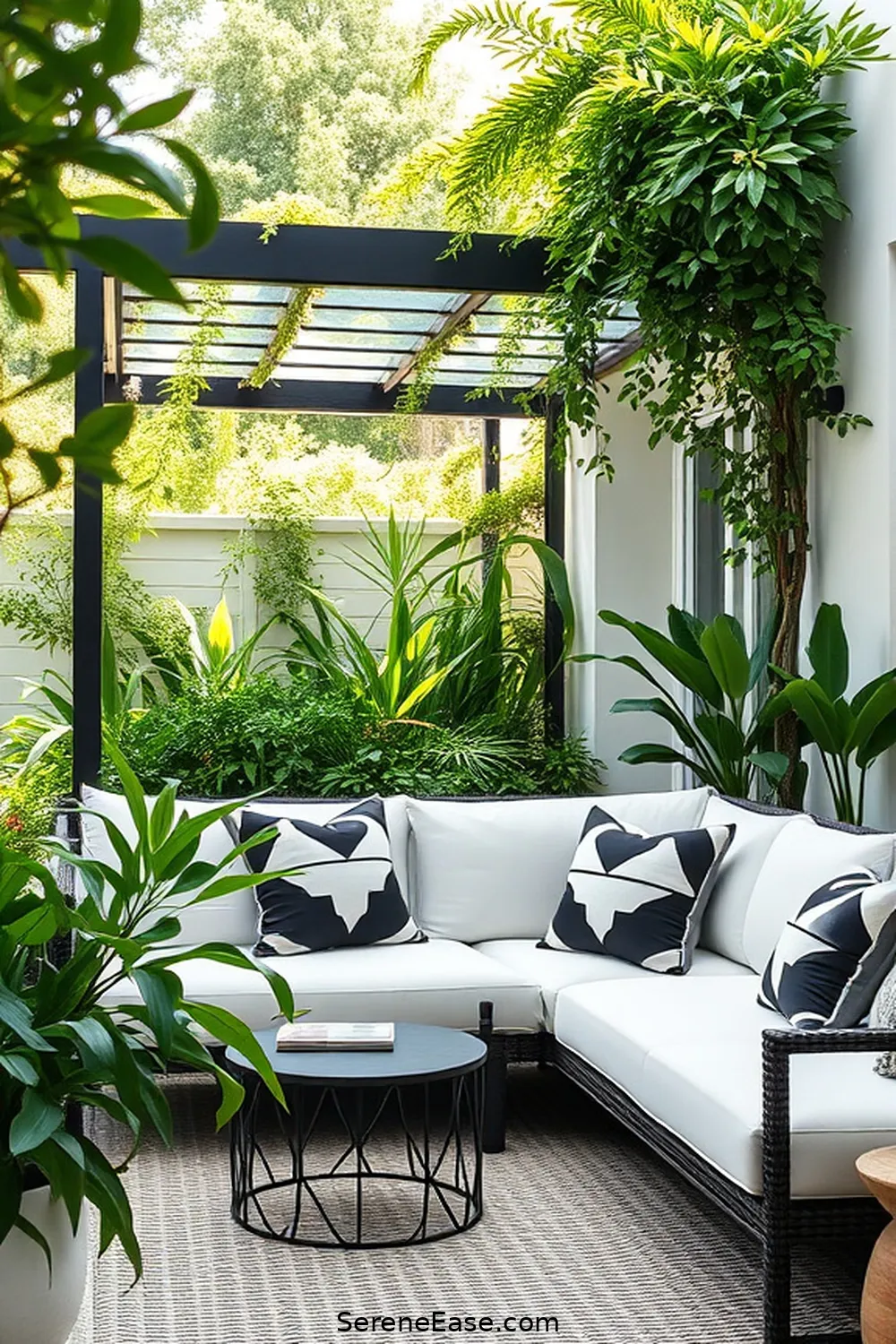 25 Stunning Black and White Scandinavian Outdoor Patio Ideas - Serene Ease
