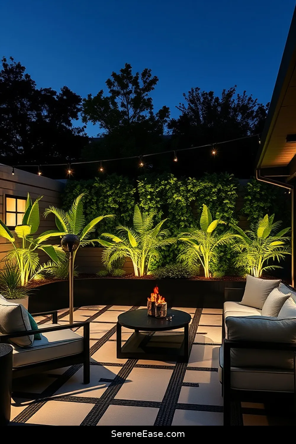 25 Stunning Black and White Scandinavian Outdoor Patio Ideas - Serene Ease - Small Scandinavian Patio Ideas With Modern Lighting