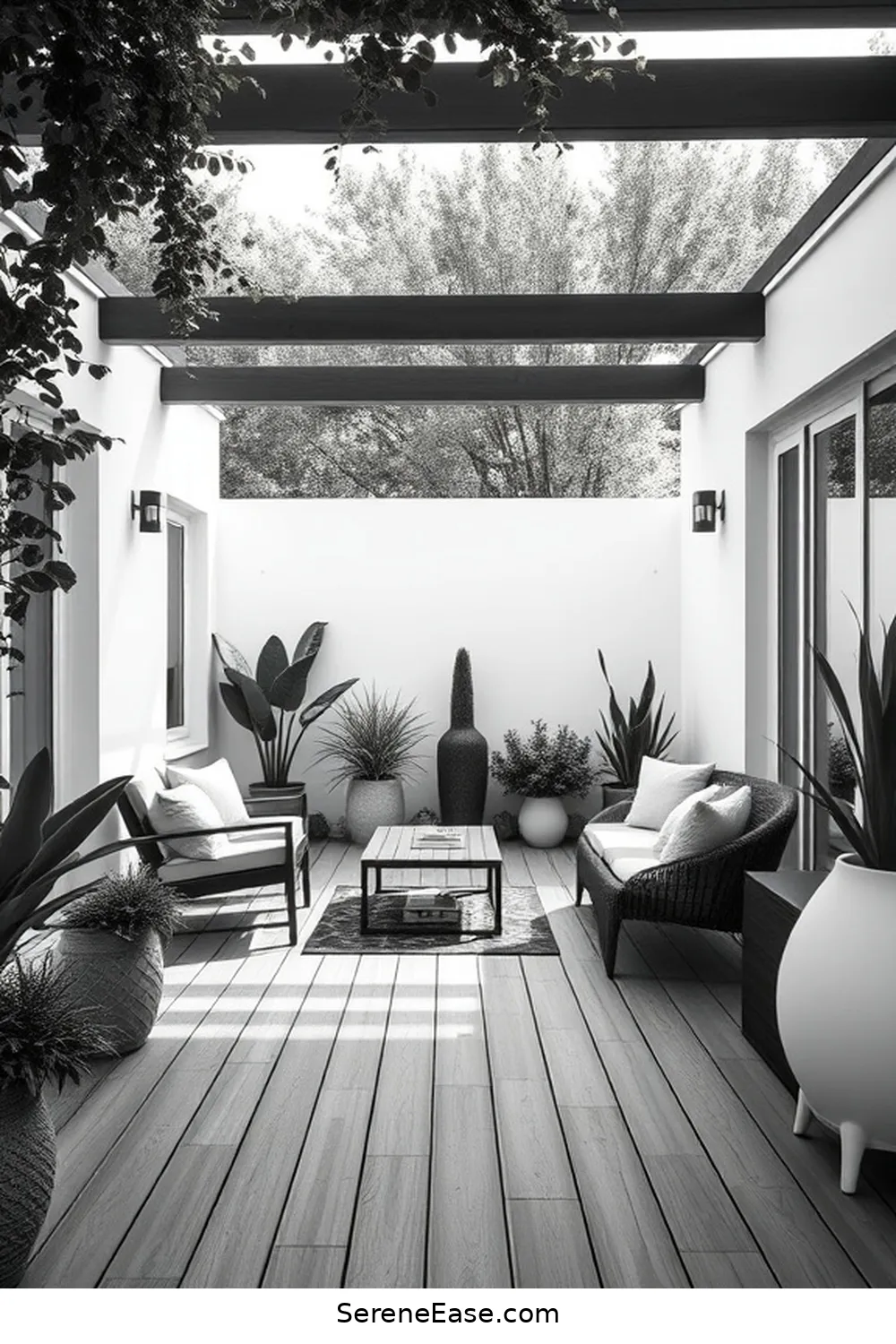 Interesting Black And White Patio Ideas Pictures