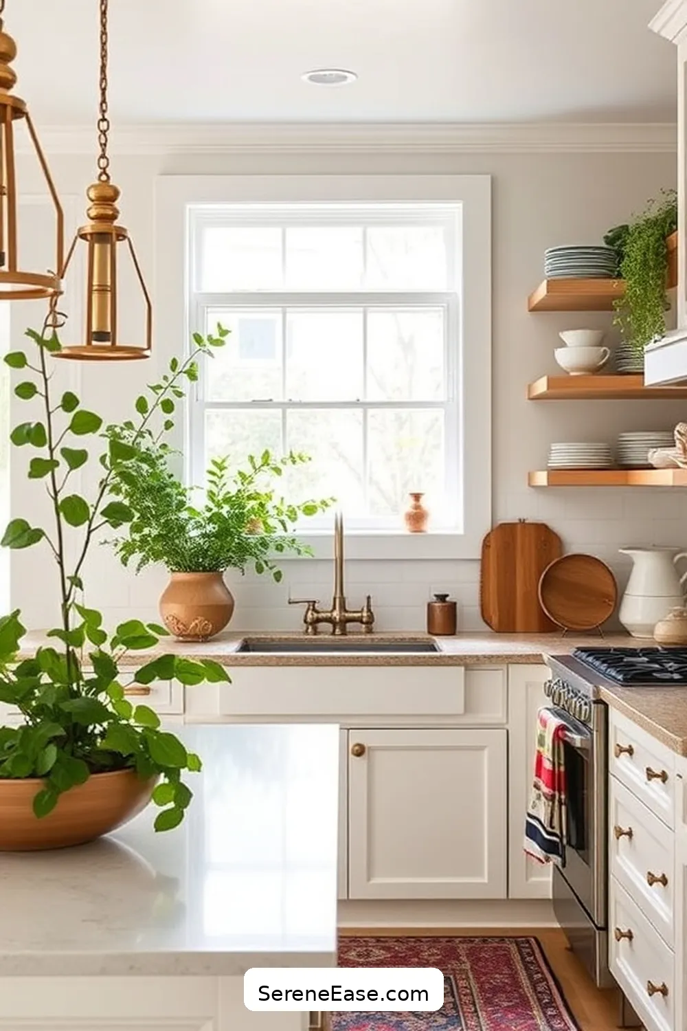 Achieve a Bold Bright Modern Farmhouse Kitchen Style - Serene Ease