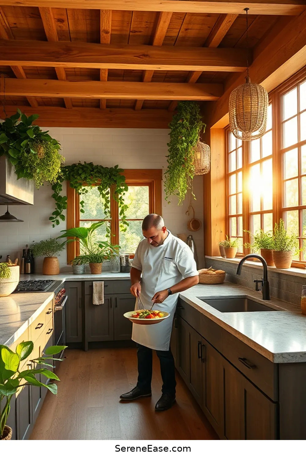 Achieve a Bold Bright Modern Farmhouse Kitchen Style - Serene Ease