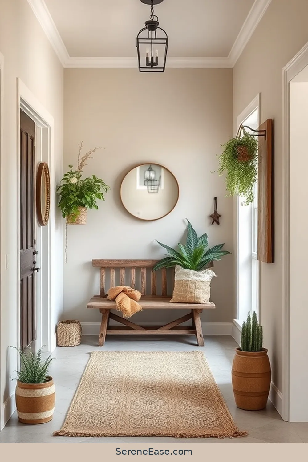 Achieving a Monochromatic Entryway in Modern Farmhouse Style - Serene Ease