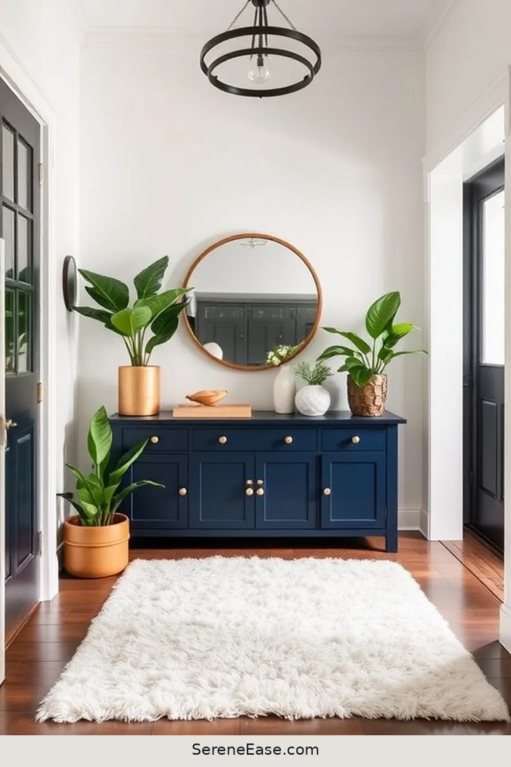 Achieving a Monochromatic Entryway in Modern Farmhouse Style - Serene Ease
