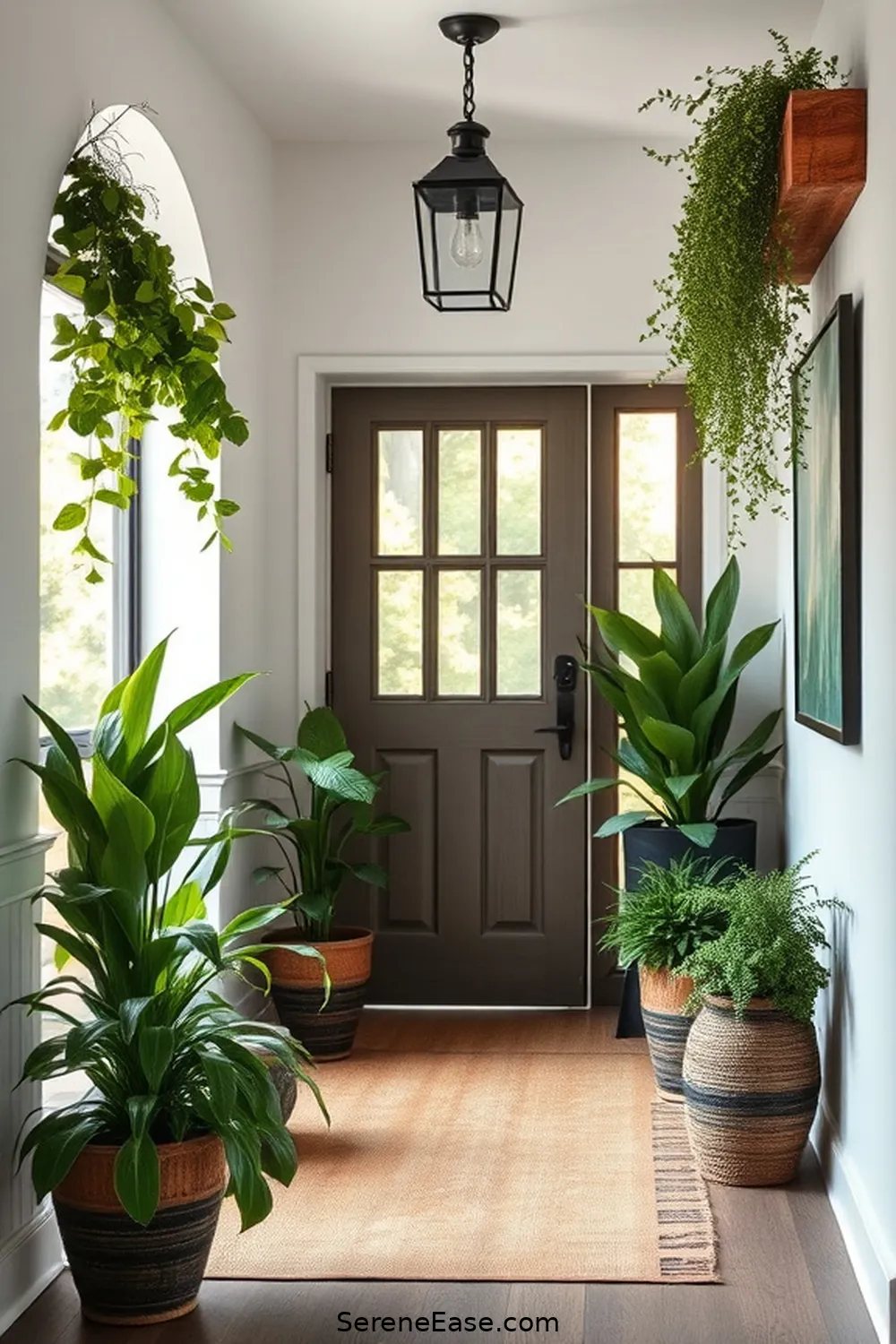 Achieving a Monochromatic Entryway in Modern Farmhouse Style - Serene Ease