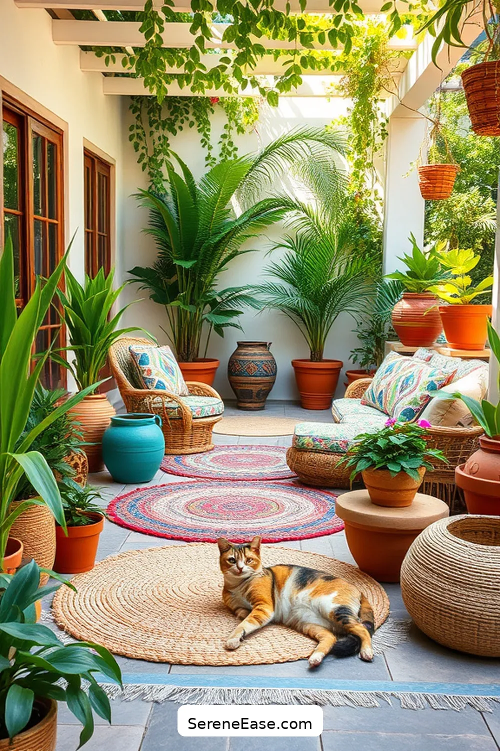 View of Create a Bold and Bright Bohemian Outdoor Patio Style – Serene Ease