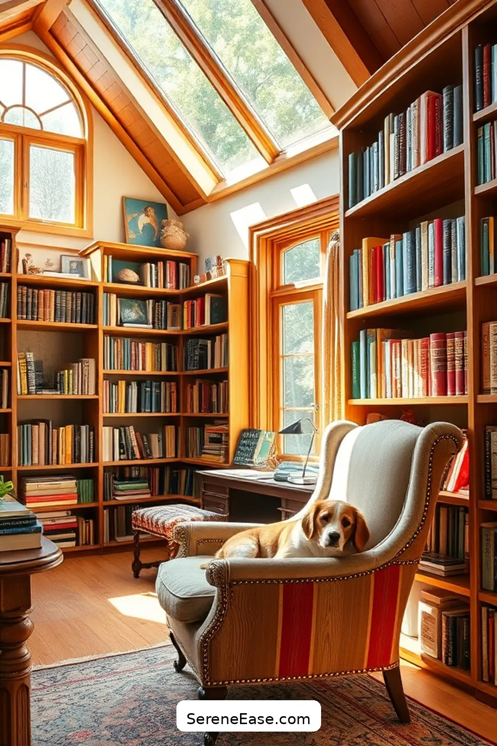 How to Create a Bold and Bright Library in Modern Farmhouse Style ...