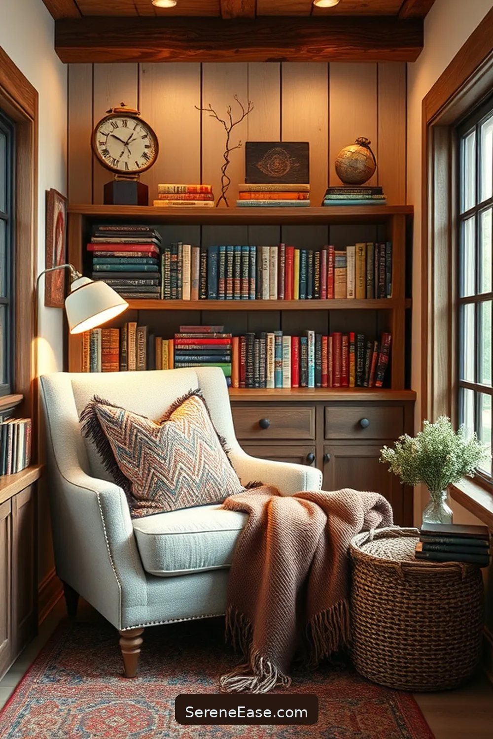 How to Create a Bold and Bright Library in Modern Farmhouse Style ...