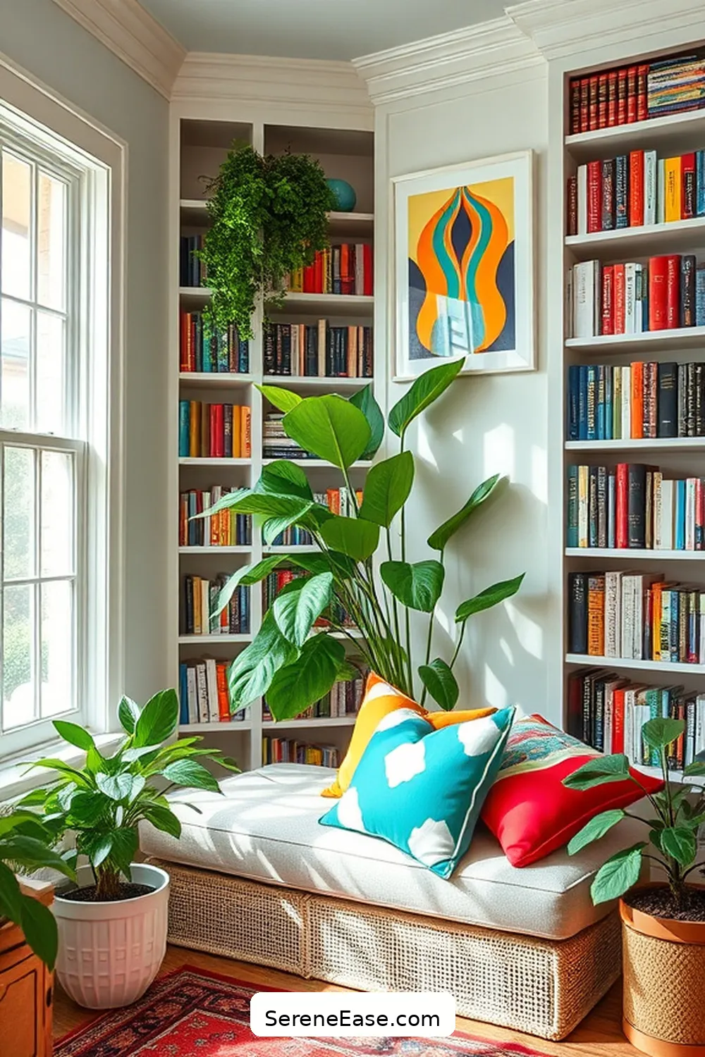 How to Create a Bold and Bright Library in Modern Farmhouse Style ...