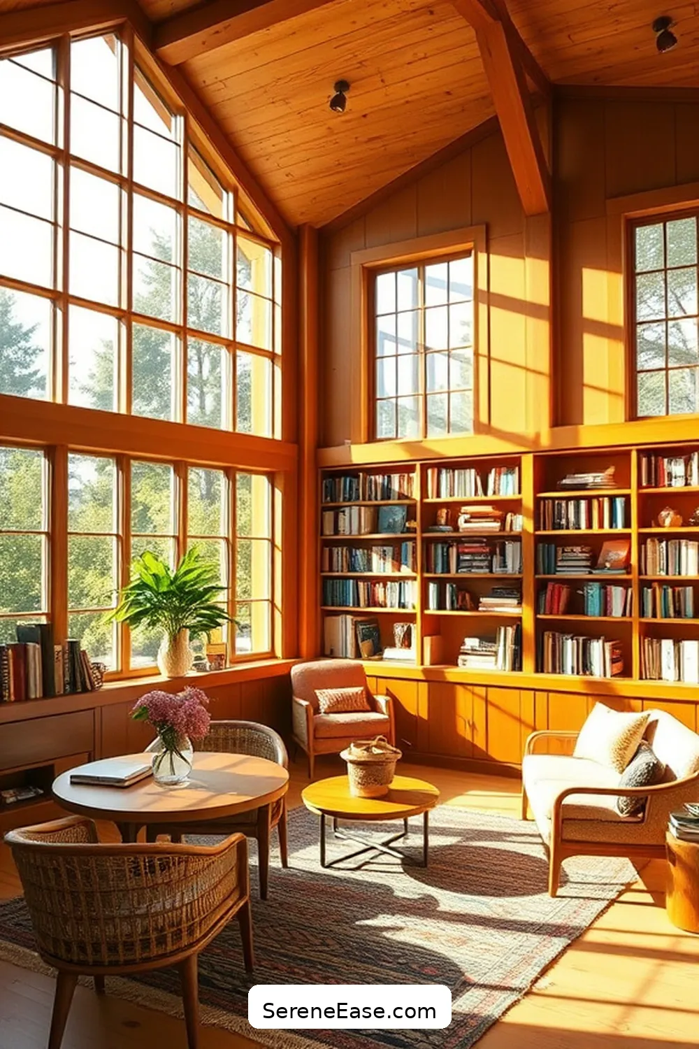 How to Create a Bold and Bright Library in Modern Farmhouse Style ...
